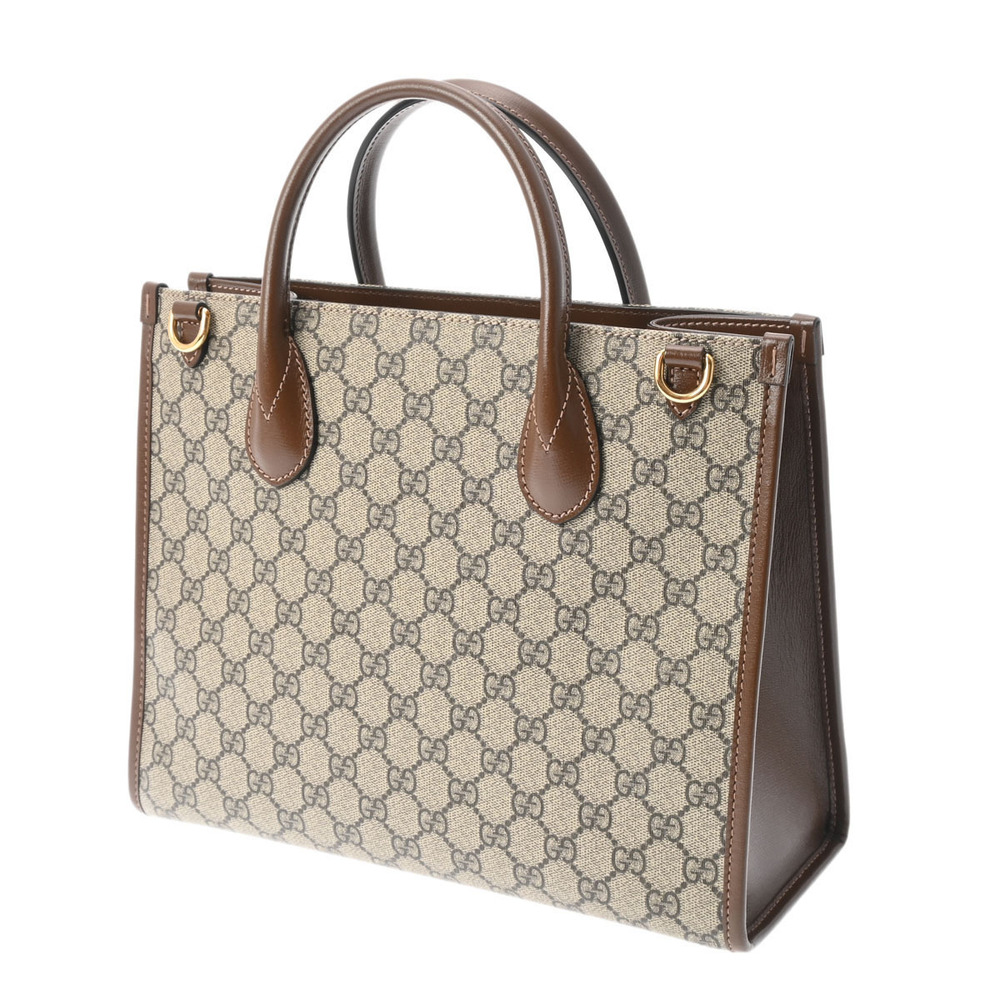 Gucci Interlocking Canvas Supreme Brown Bag Tote GG